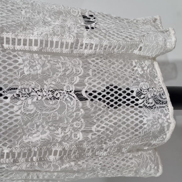 💥 3 for $20Sportsgirl, off-white lace/embroidered long dress, no lining, size S - Picture 5 of 9